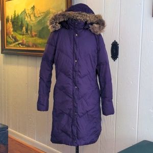 Lands' End Purple Goose Down Coat
